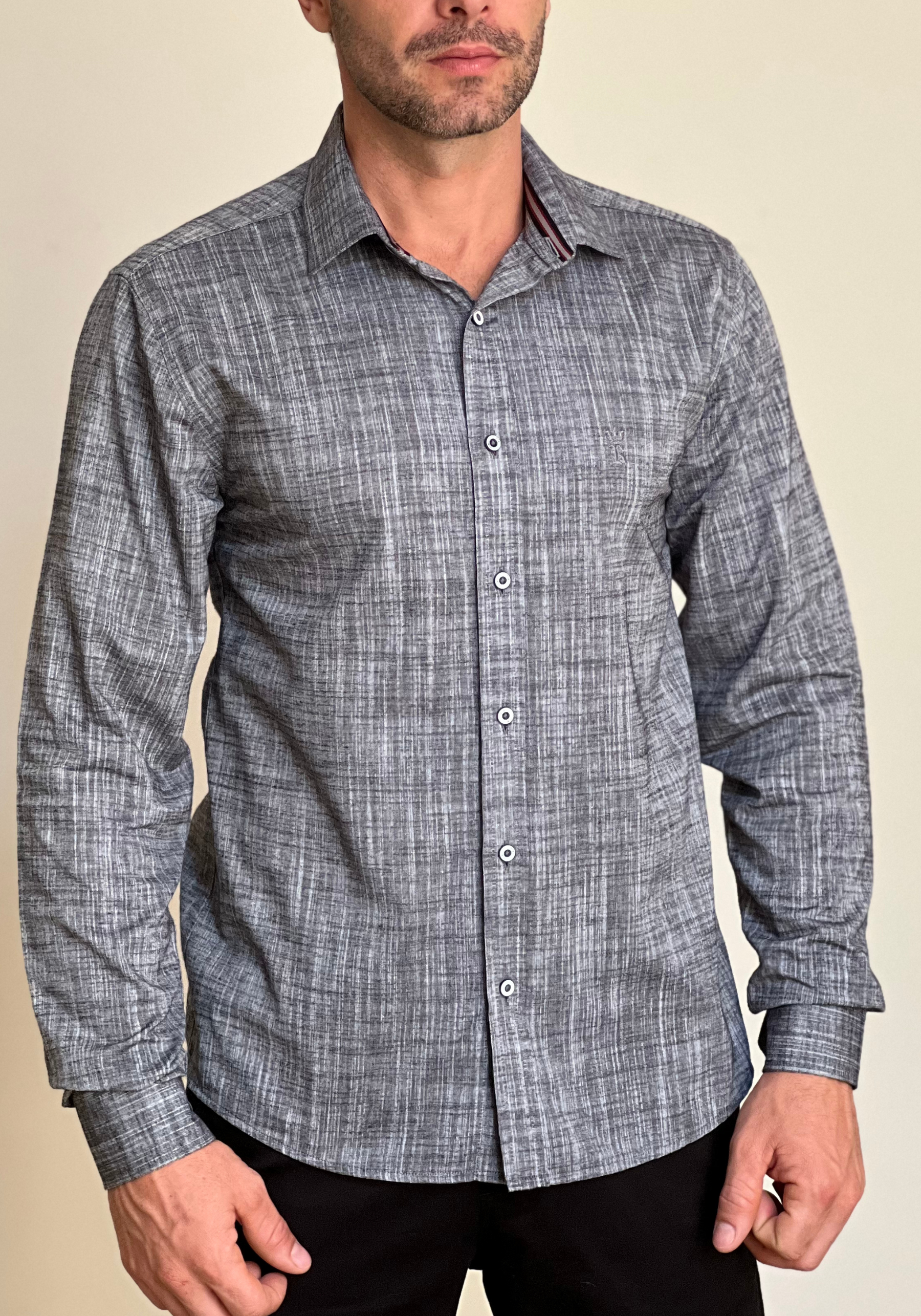 CAMISA SLIM FIT BIARRITZ FIO 60 M/L