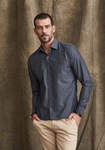 CAMISA SLIM DENIM M/L