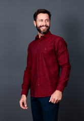 CAMISA SLIM CHAMBRAY FIO 60 M/L