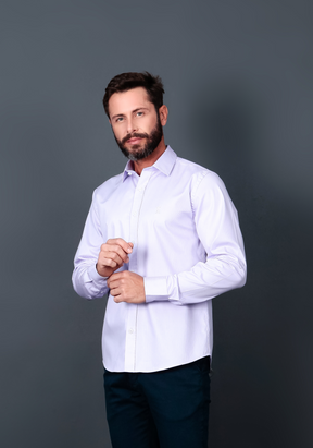 CAMISA SLIM FIT MAQ. FIO 100