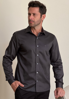 CAMISA SLIM FIT SATIN M/L