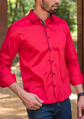 CAMISA SLIM FIT SATIM COM DETALHES M/L