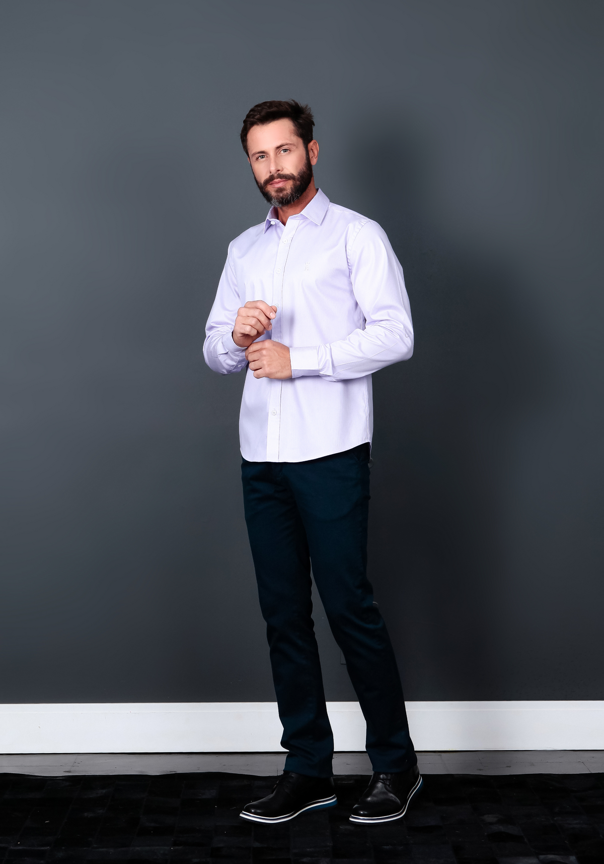 CAMISA SLIM FIT MAQ. FIO 100