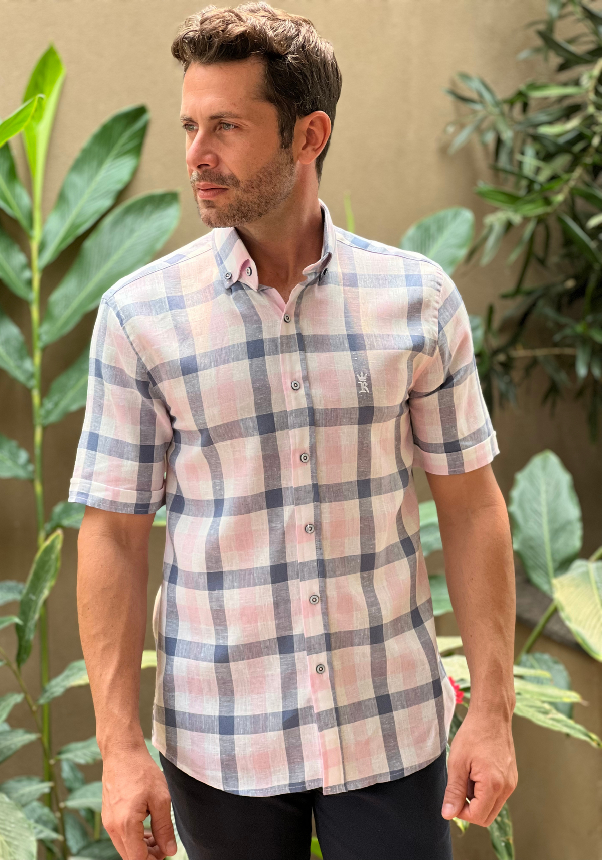 CAMISA SLIM VISCOLINHO XADREZ M/C